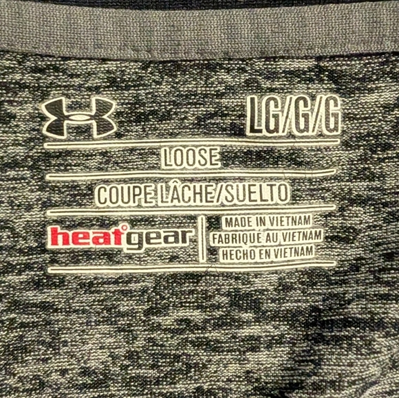 Under Armour Heat Gear Loose Fit 1/4 Quarter Zip Pullover Shirt Grey & Black - Picture 5 of 5